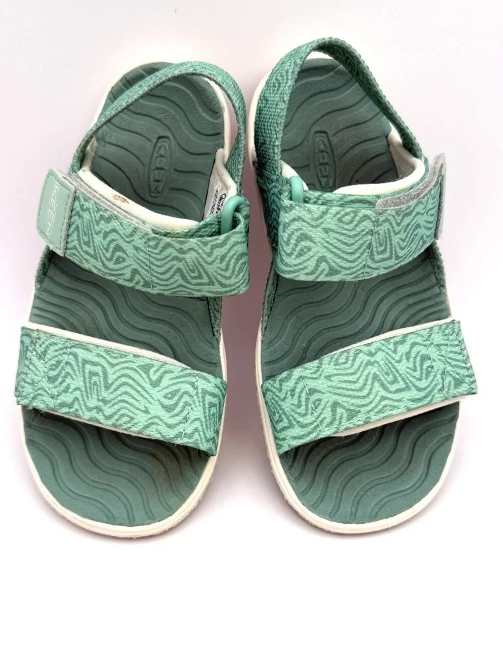 KEEN Elle Backstrap Toddler Sandals Lichen Star White US 10 M
